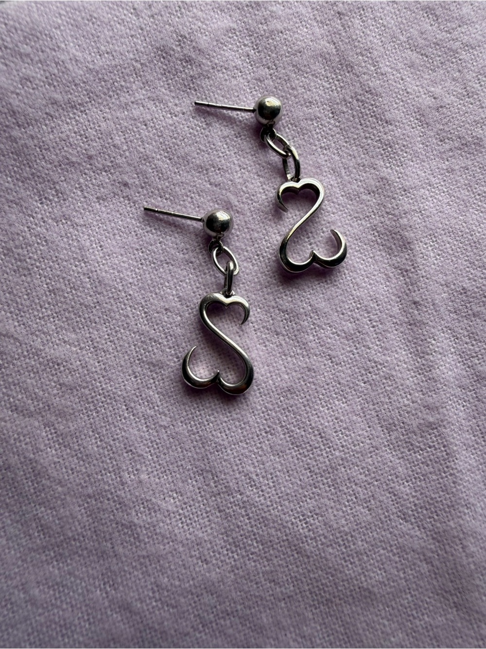 925/10k Retired Jane Seymour Open Heart Earrings